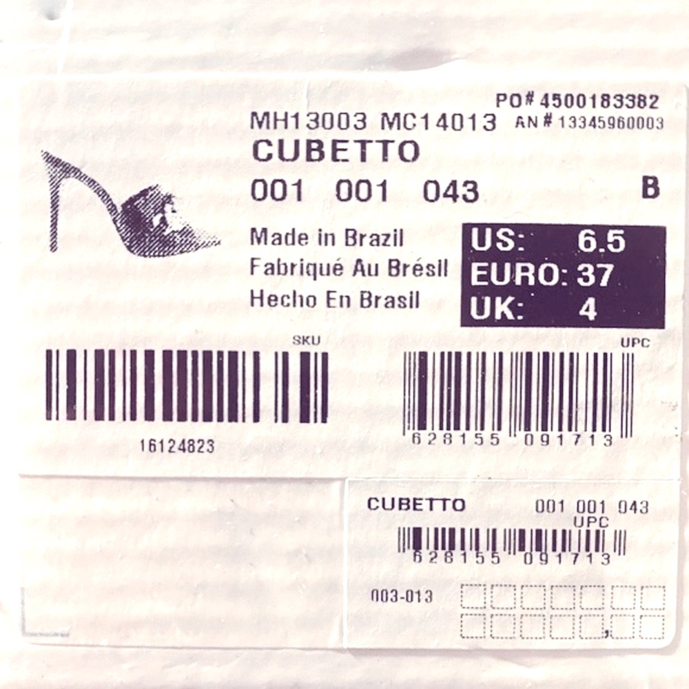 Aldo High Heel Black Leather Square Toe Sandals /Mules w/ Gold Chain Size 6.5 - Picture 12 of 12